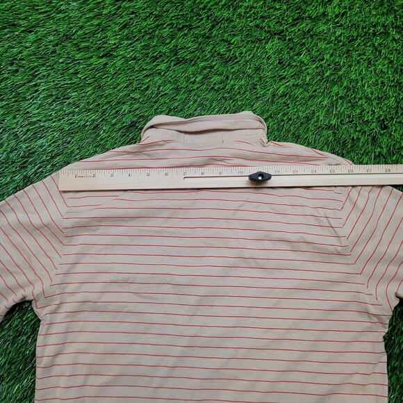 VTG 70s Finalist Dagger Collar Knit Polo Mens XS Horizontal Stripe - Picture 10 of 11